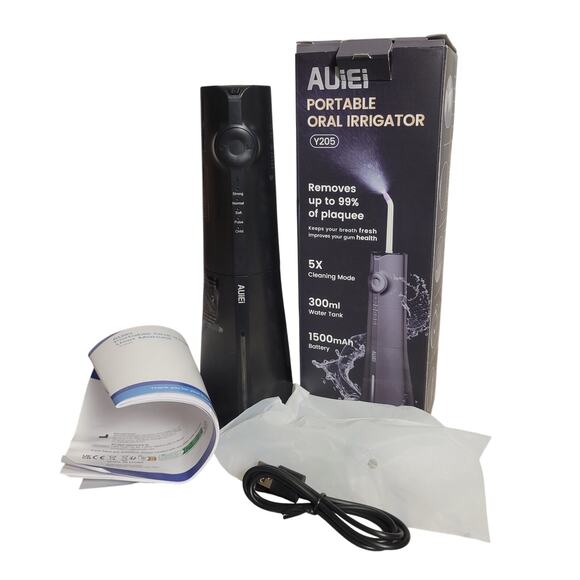 Auiei Portable Oral Irrigator Water Flosser Teeth Pick Cordless Rechargeable - Picture 1 of 11